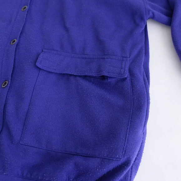 Vintage Miss Cambridge Purple Button Up Cardigan with Oversized Pocket Sweater L - Picture 6 of 10